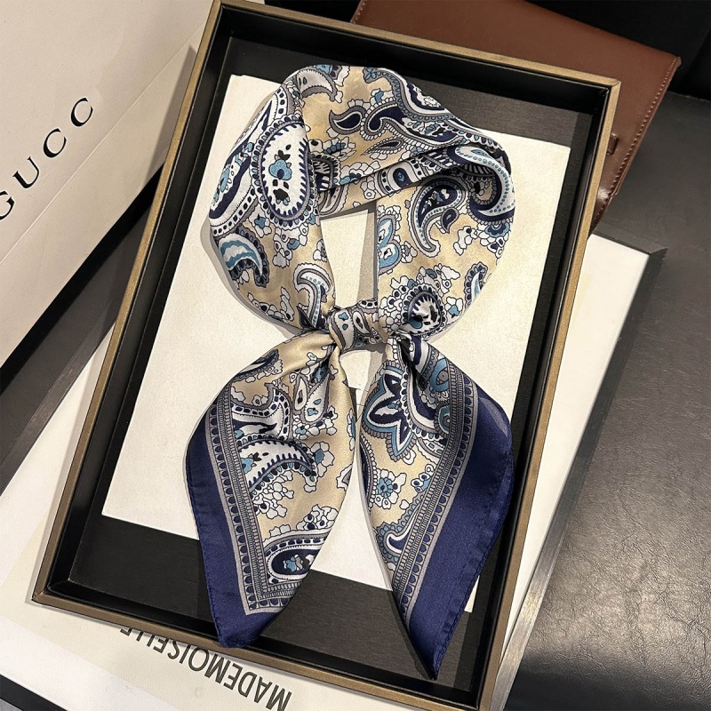 Lüks saten kare eşarp Paisley  - Luxury Bags Vintage incelemesi ve fiyatı