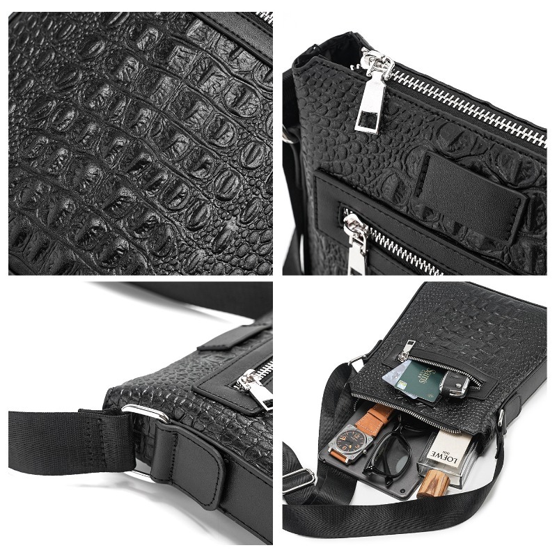 Timsah Derisi erkek Crossbody  - Luxury Bags For Men Brands incelemesi ve fiyatı